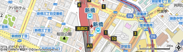 もとまちユニオン新橋店周辺の地図