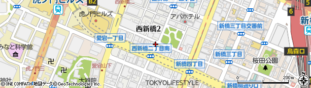 東京都港区西新橋周辺の地図