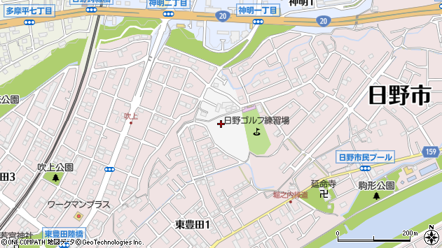 〒191-0051 東京都日野市豊田（大字）の地図