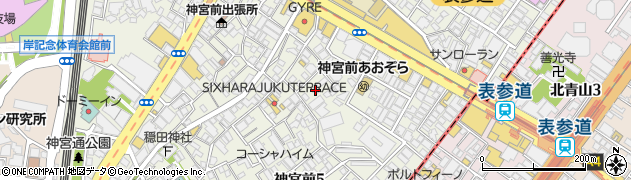 東京都渋谷区神宮前5丁目13周辺の地図