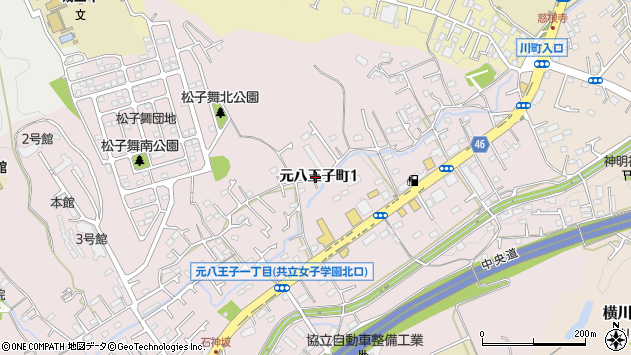 〒193-0826 東京都八王子市元八王子町の地図