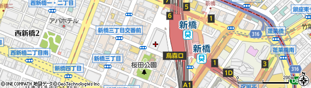 マルトクチケット新橋店周辺の地図