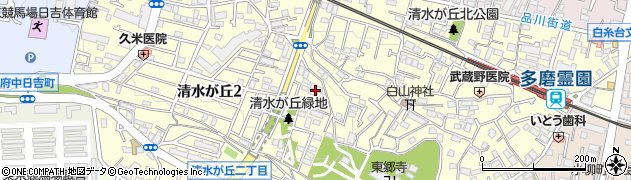 東京都府中市清水が丘周辺の地図