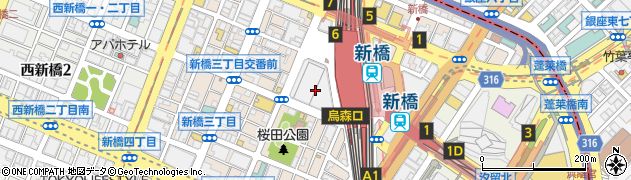 ニッポンレンタカー新橋駅前営業所周辺の地図