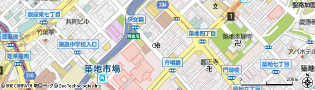 東京録音周辺の地図
