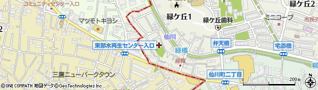 東京都調布市緑ケ丘1丁目周辺の地図