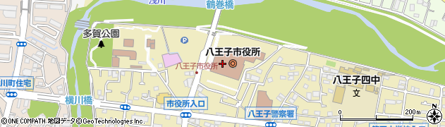 八王子市役所　選挙管理委員会事務局周辺の地図