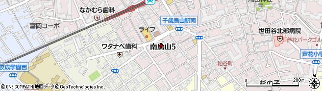 東京都世田谷区南烏山5丁目18周辺の地図