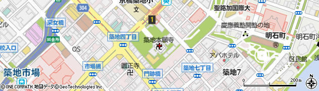 株式会社若林仏具製作所　築地店周辺の地図