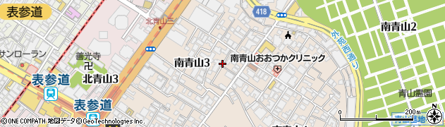 東京都港区南青山3丁目周辺の地図