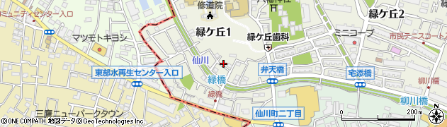 東京都調布市緑ケ丘1丁目11周辺の地図