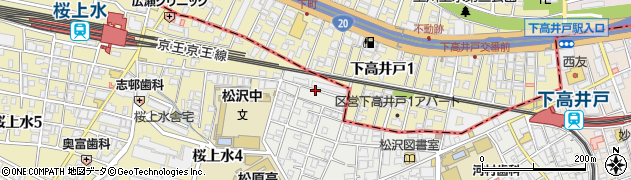 東京都世田谷区赤堤5丁目39周辺の地図