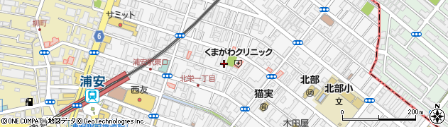 千葉県浦安市北栄1丁目周辺の地図