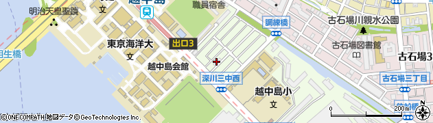 東京都江東区越中島2丁目10周辺の地図