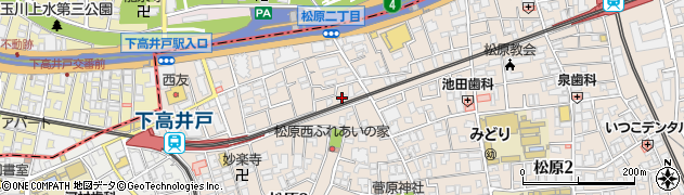 東京都世田谷区松原3丁目37周辺の地図