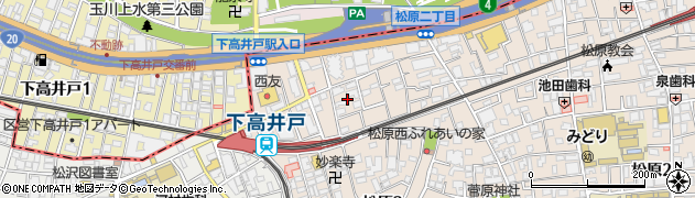 東京都世田谷区松原3丁目33周辺の地図