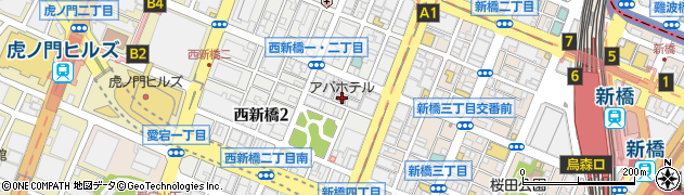 アパホテル新橋虎ノ門周辺の地図