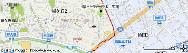 東京都調布市緑ケ丘2丁目61周辺の地図