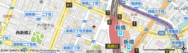 ドリームチケット　新橋店周辺の地図