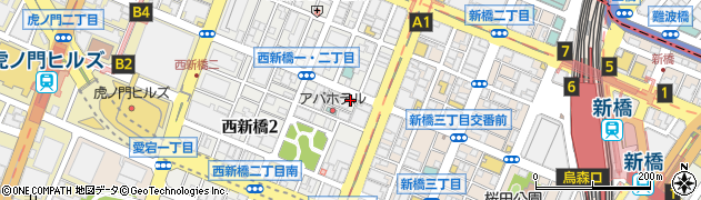 やなか珈琲店西新橋店周辺の地図