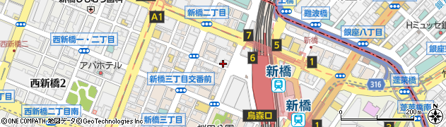 鳥彩 新橋店周辺の地図