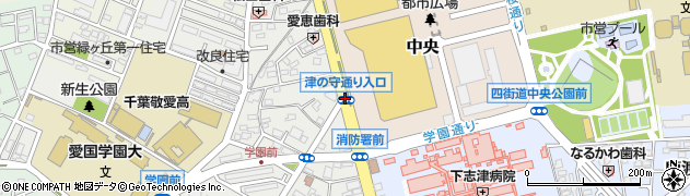 津の守通り入口周辺の地図