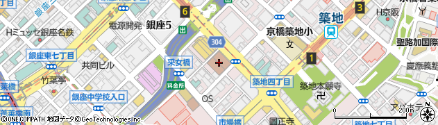 ゆうちょ銀行京橋店周辺の地図