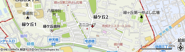 東京都調布市緑ケ丘2丁目25周辺の地図