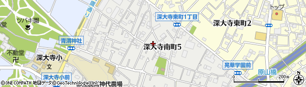 東京都調布市深大寺南町5丁目28周辺の地図