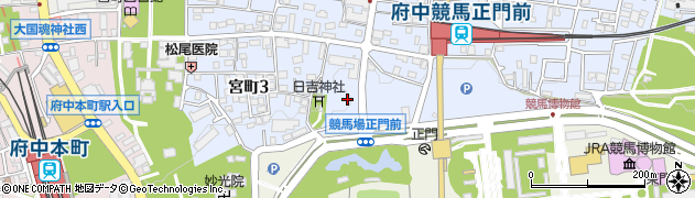 ＪＲＡ東京競馬場日吉寮周辺の地図