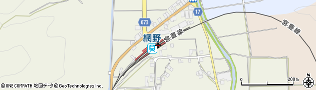 網野駅周辺の地図