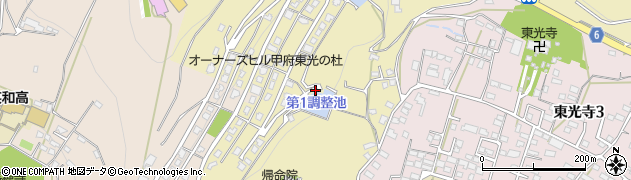 山梨県甲府市東光寺町周辺の地図