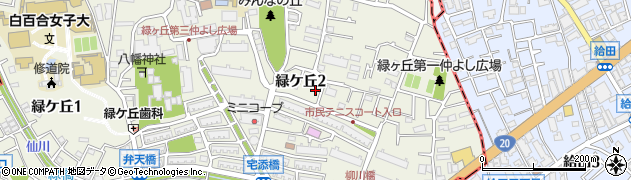 東京都調布市緑ケ丘2丁目37周辺の地図