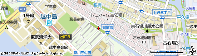 東京都江東区越中島2丁目16周辺の地図