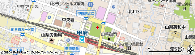 甲府市藤村記念館周辺の地図
