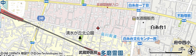 東京都府中市若松町1丁目17周辺の地図