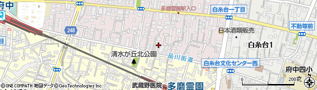 東京都府中市若松町1丁目17-3周辺の地図