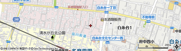 東京都府中市若松町1丁目22-16周辺の地図