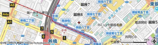 東京都中央区銀座8丁目7-9周辺の地図