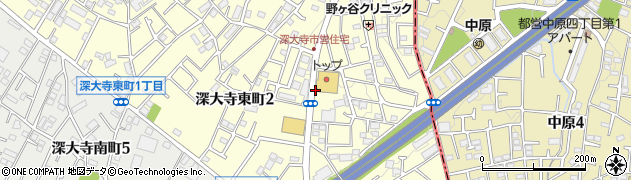トップ深大寺店周辺の地図