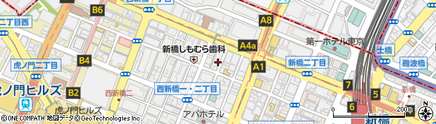 東京都港区西新橋1丁目13-4周辺の地図