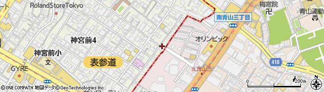 神宮前三丁目児童遊園地周辺の地図
