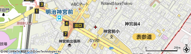東京都渋谷区神宮前4丁目26-21周辺の地図