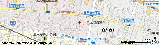 東京都府中市若松町1丁目22周辺の地図