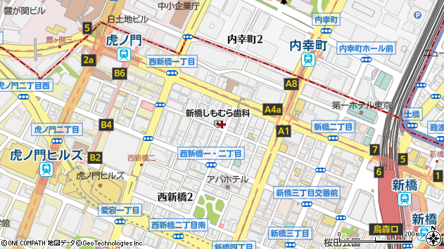 〒105-0003 東京都港区西新橋の地図