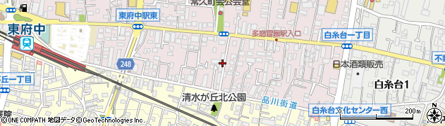 東京都府中市若松町1丁目14周辺の地図