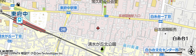 東京都府中市若松町1丁目13周辺の地図