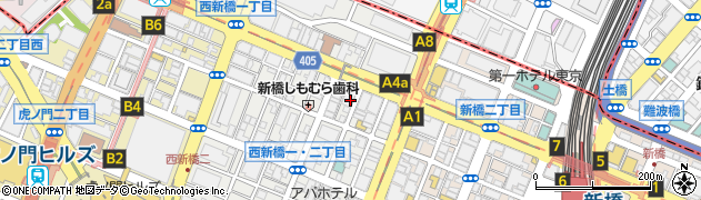 東京都港区西新橋1丁目13周辺の地図