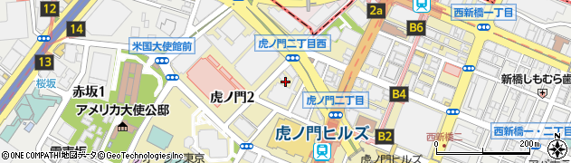 東京都港区虎ノ門2丁目3周辺の地図