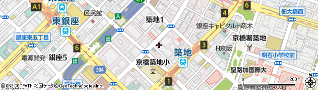 みずほ銀行築地支店 ＡＴＭ周辺の地図